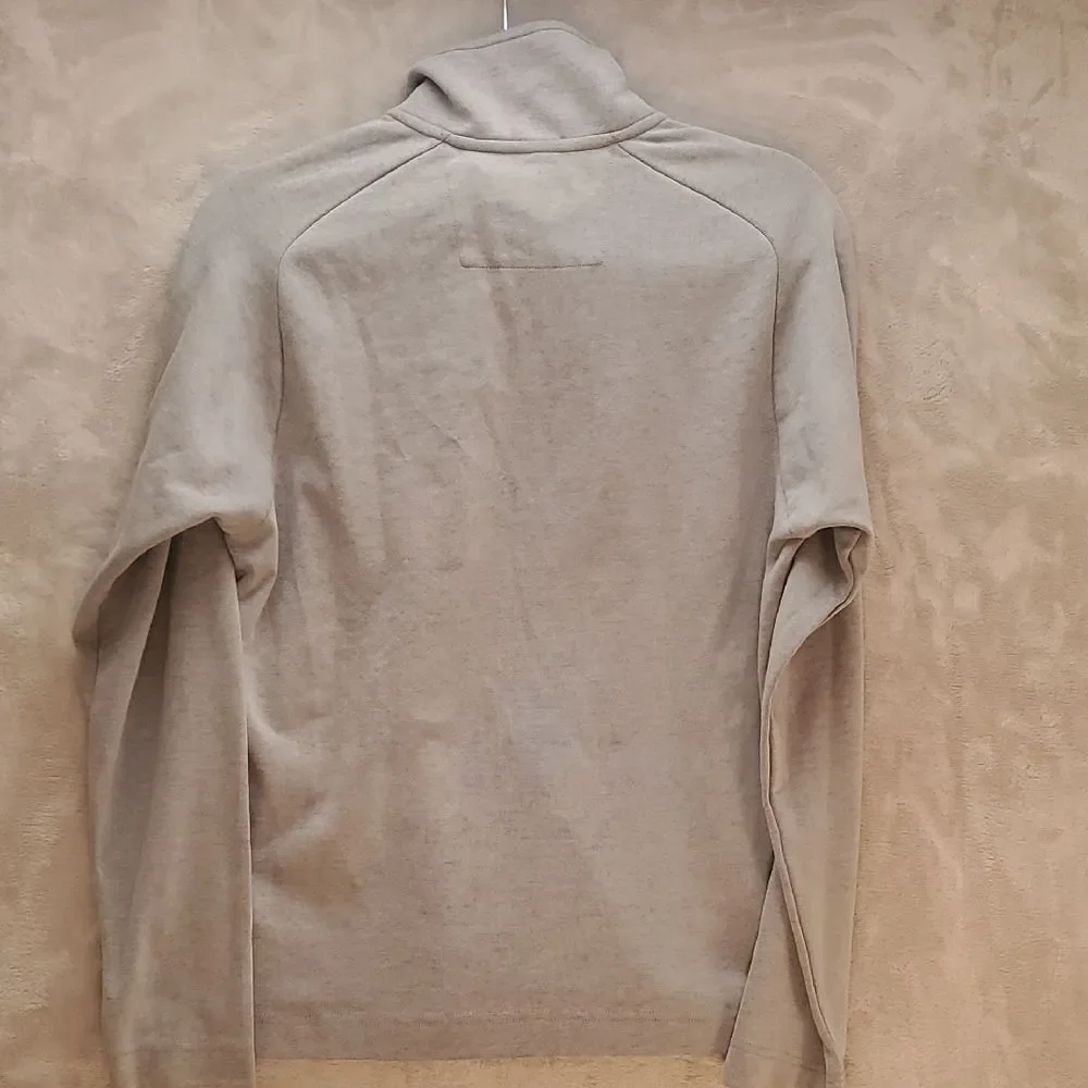 BANANA REPUBLIC | SMALL MEN LIGHT WEIGHT SHIRT PULL OVER 1/4 ZIP | GREY